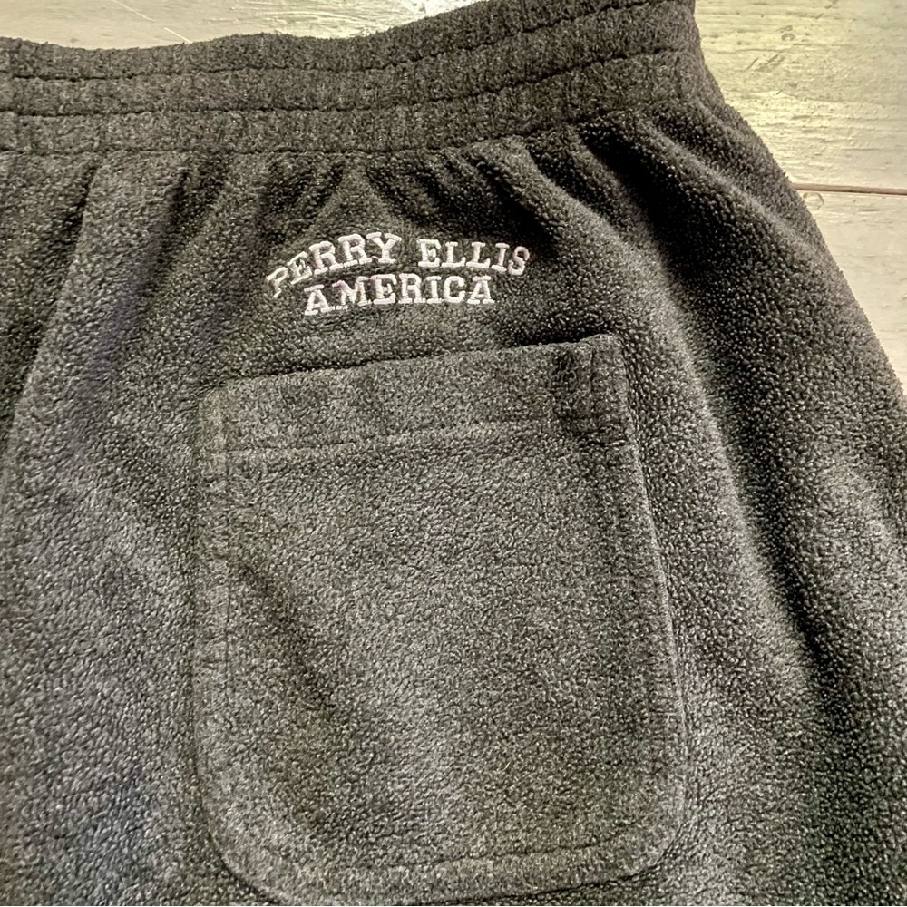 Perry Ellis America Men’s Charcoal Gray Active Fleece Pants XL Vtg Cottagecore